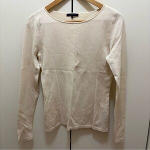 ANNE KLEIN Women Long Sleeve Sweater Top Size PS Cream Color